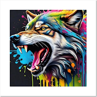 Colorful Wolf Posters and Art